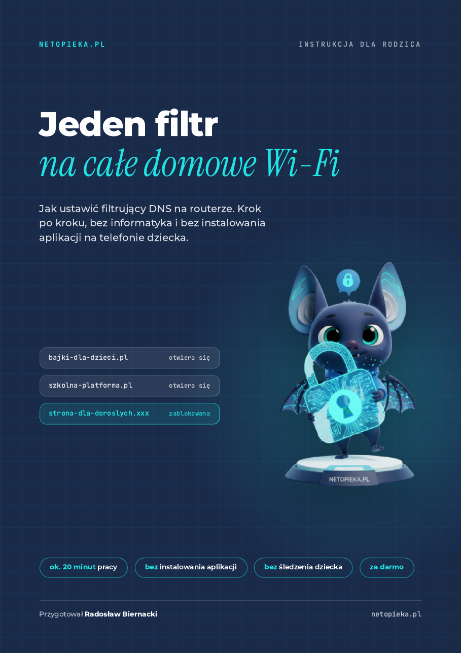Okładka instrukcji Jeden filtr na całe domowe Wi-Fi z Netusiem